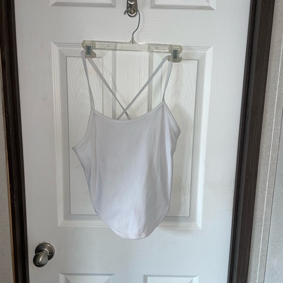 Free People Tops - Free Movement Chic White Cross-Back Tank Top